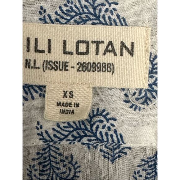 NILI LOTAN NL SHIRT - BLUE/WHITE PAISLEY - Picture 6 of 6